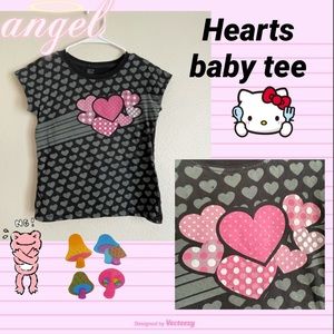 Heart baby tee